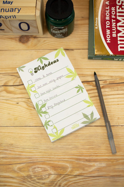 Lightly Toasted 'Highdeas' Magnetic Notepad with leaf pattern 