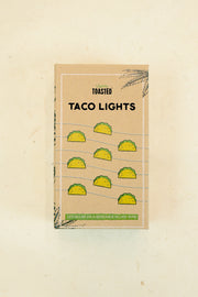 Lightly Toasted Taco Shaped Wire Lights in packaging 